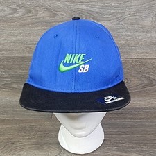 Nike SB Unisex Youth Skateboarding Green  Blue Snapback Hat Flawed Read