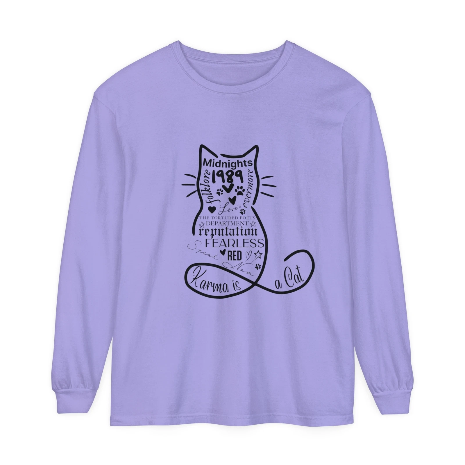 swift Long Sleeve TShirt karma shirt taylor shirt swift shirt