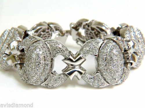 Pulseras de joyería con diamantes en oro blanco