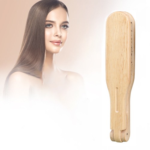Professional V Type Hair Straighten Comb Wooden Handle Hair Straightener - Picture 2 of 6