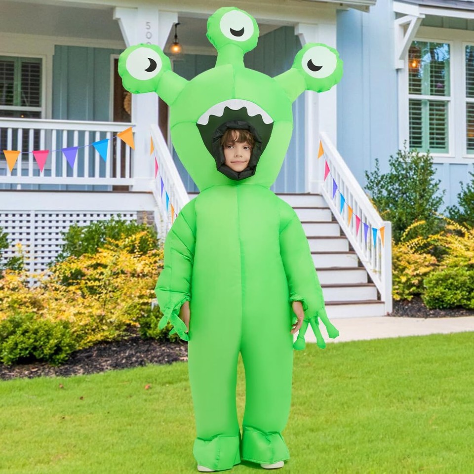 Halloween Inflatable Alien Costume Kids Cosplay Costumes Funny Ride on