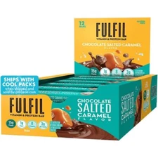 Fulfil Protein Snack Bars, Chocolate Salted Caramel, 15G Protein, 12 Count