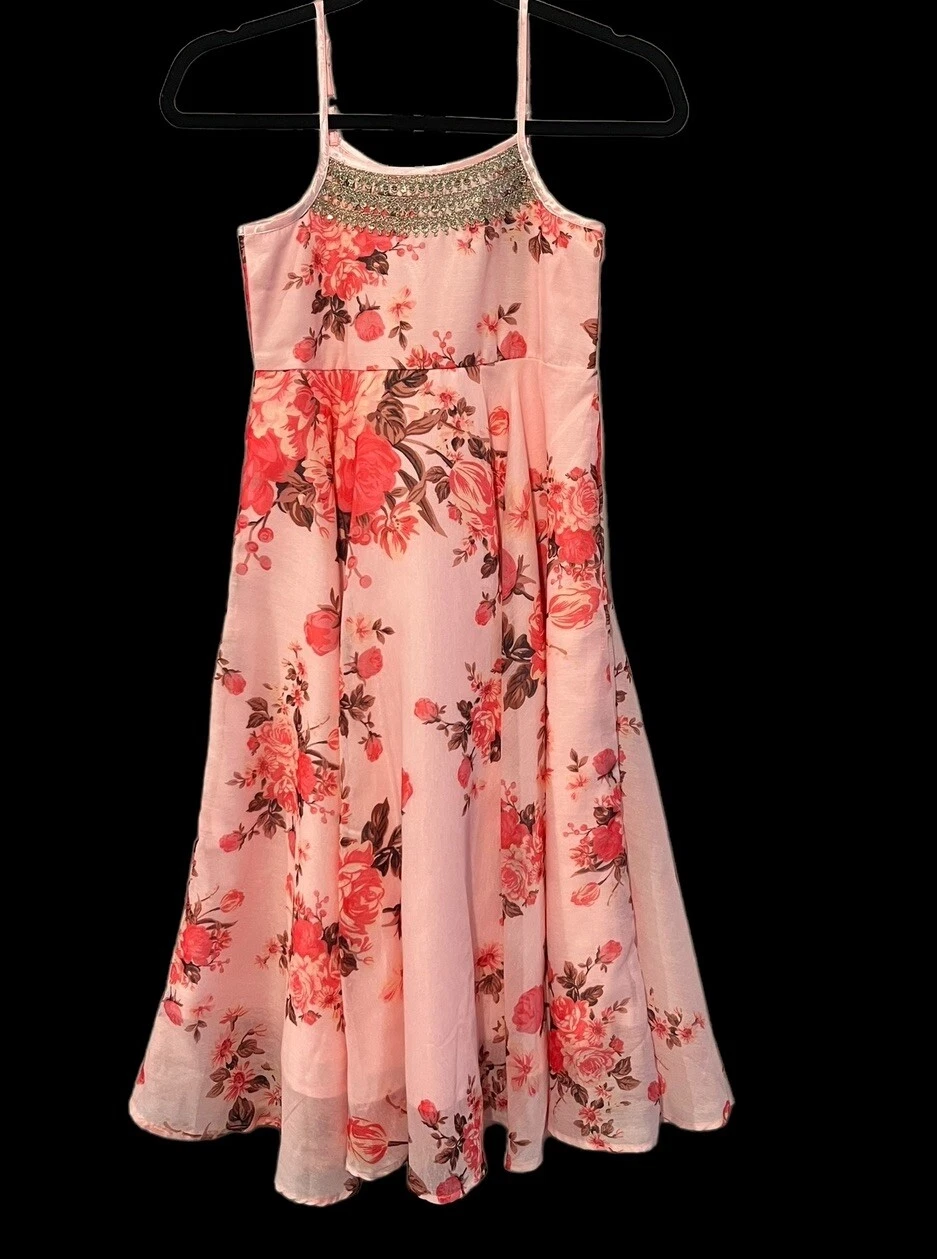 NWT Lil’ Peacock Little Muffet Girls Ethnic Wear Organza Floral Sequin Dress
Opens in a new window o