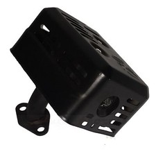 NEW BLACK EXHAUST MUFFLER WITH HEAT SHIELD FITS HONDA GX160 GX200 5.5HP 6.5HP
