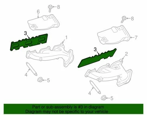 Junta de colector OEM NUEVA Ford Transit-150/250/350/350HD BR3Z-9448-C Foto 2 de 2