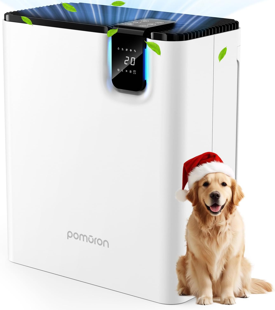 Air Purifier for Large Room up to 2500Ft² with H13 HEPA Filter, White