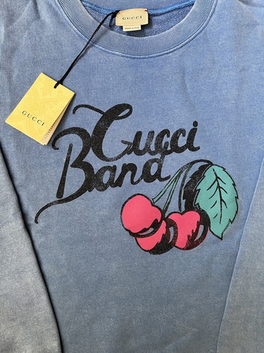 Sweatshirt Gucci Kids Sz 5 Years Long Sleeved Cherry Print NWT - Picture 4 of 4