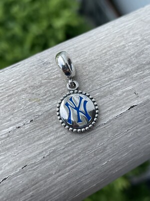 Authentic Pandora New York Yankees Logo MLB Dangle Charm Rare | eBay