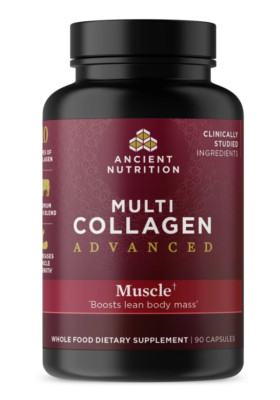 Ancient Nutrition Multi Collagen Advanced MUSCLE 90 Caps Boost Lean Mass 03/27