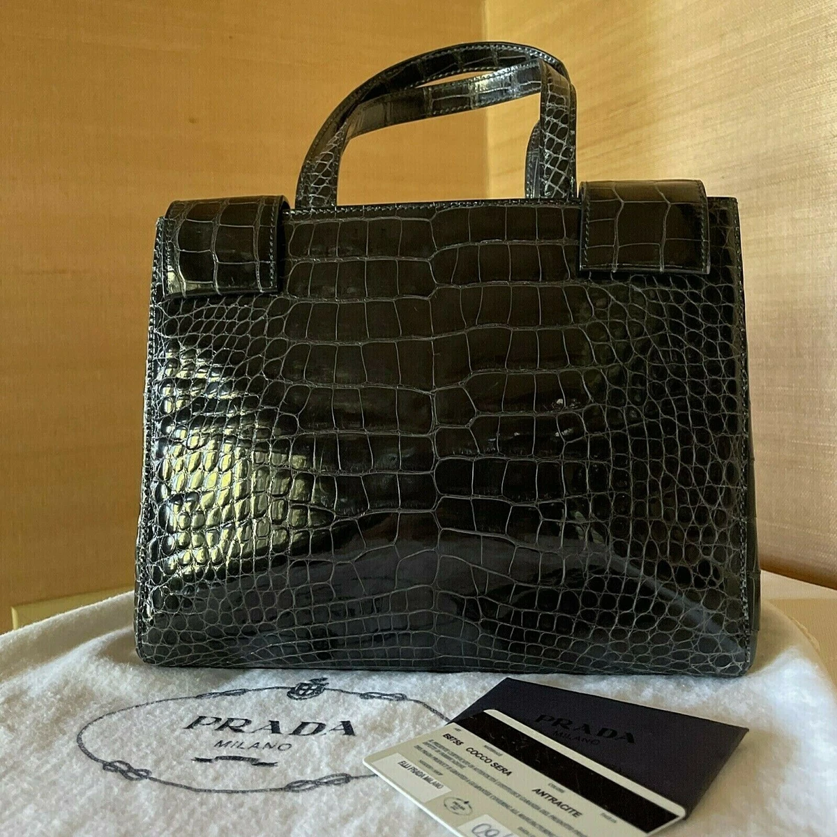 Prada Embossed Leather Handbags