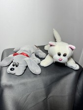 Vintage Pound Puppy Plush 8 Inch Kitty  Dog W/ OG Collar/bow Lot Stuffed