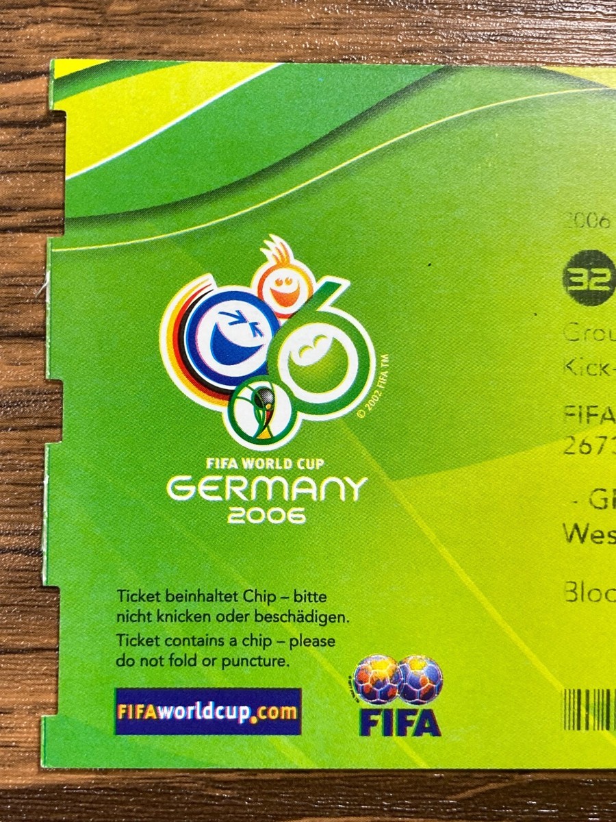 FIFA World Cup 2006 Germany Ticket - Match #32 Saudi Arabia