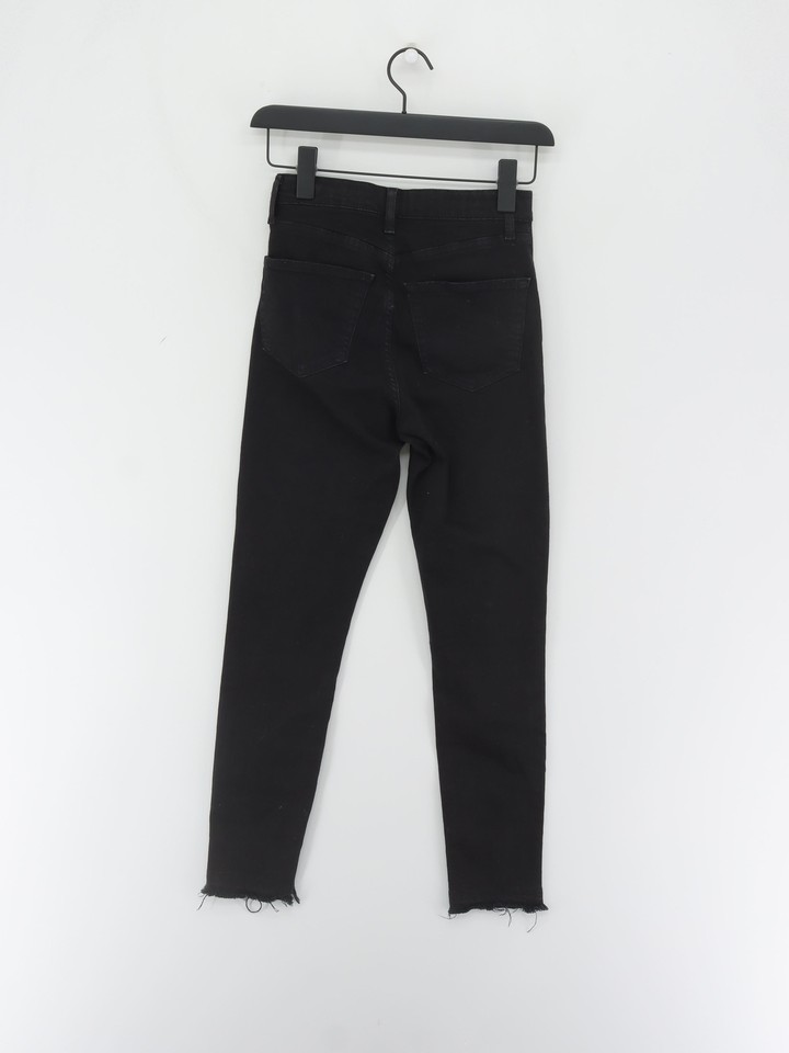 Women's Jeans W 26 in Black Cotton with Elastane, Polyester