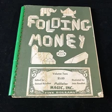 Folding Money Vol. 2 Magic Trick Book 1968 Magicican Performance