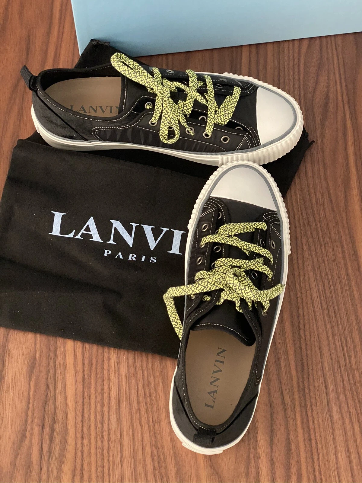 Lanvin — Lanvin Mens Velvet & Nylon Sneakers.. Size US 9.