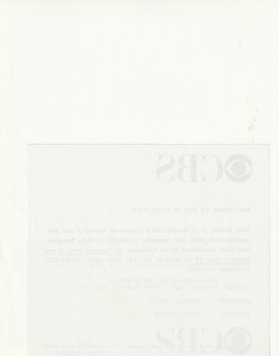 Foto original de CBS 10-10-86 Monte Carlo Joan Collins - Imagen 2 de 4