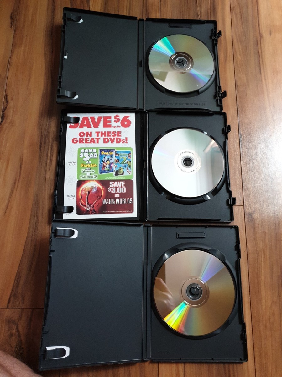 DreamWorks DVD Lot Of 3 - Shrek, Kung Fu Panda, Madagascar. Great