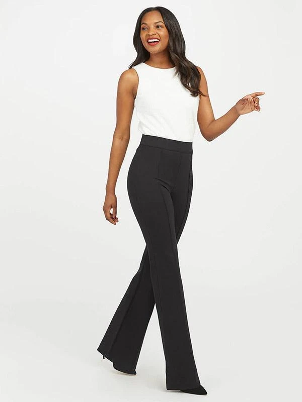 Spanx Shaping High-waist Trousers Perfect Pant Hi Rise Flare Black