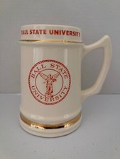 BALL STATE UNIVERSITY - LARGE USED VINTAGE BEER STEIN & MUG -VERY GOOD CONDITION