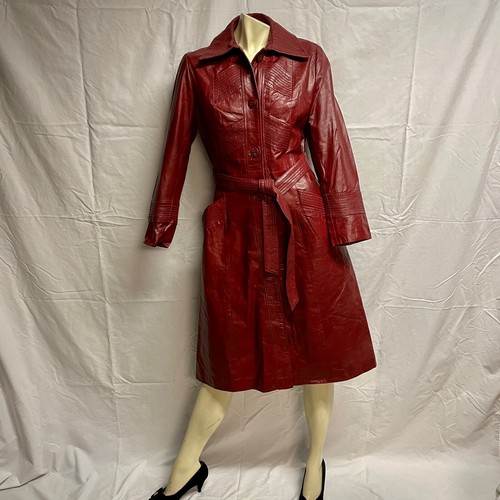 Red Leather Coat Suburban Heritage 