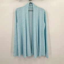 Softies 27" Cascade Dream Cardigan w/ Thumbholes in Heather Glacier Blue sz S/M
