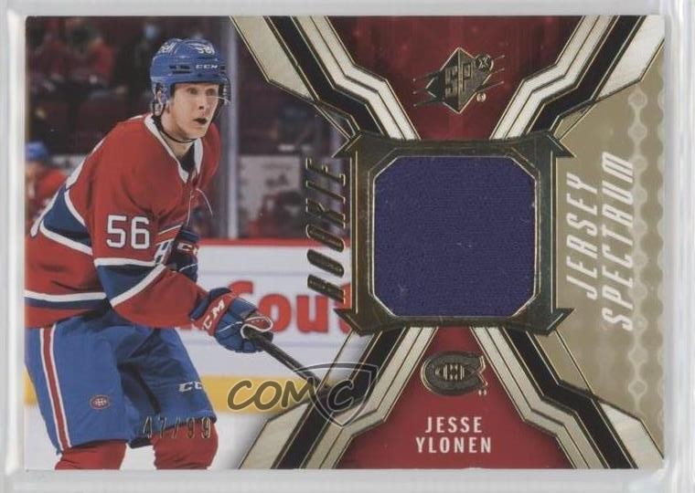 2021-22 SPx Rookie Jersey Gold Spectrum 47/99 Jesse Ylonen #RJ-JY RC 0il7