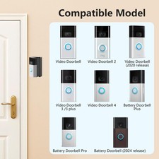 Adjustable 30 to 55 Degree Doorbell Angle Mount Compatible with Video Doorbell