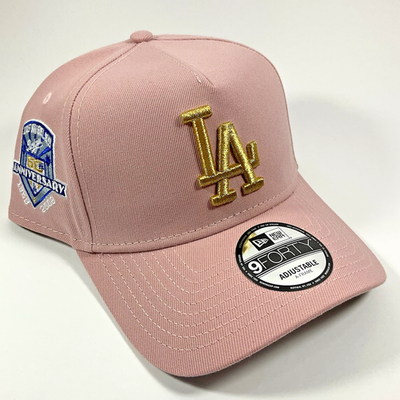 New Era LA Dodgers Pink Gold 50th Exclusive 9FORTY A-Frame