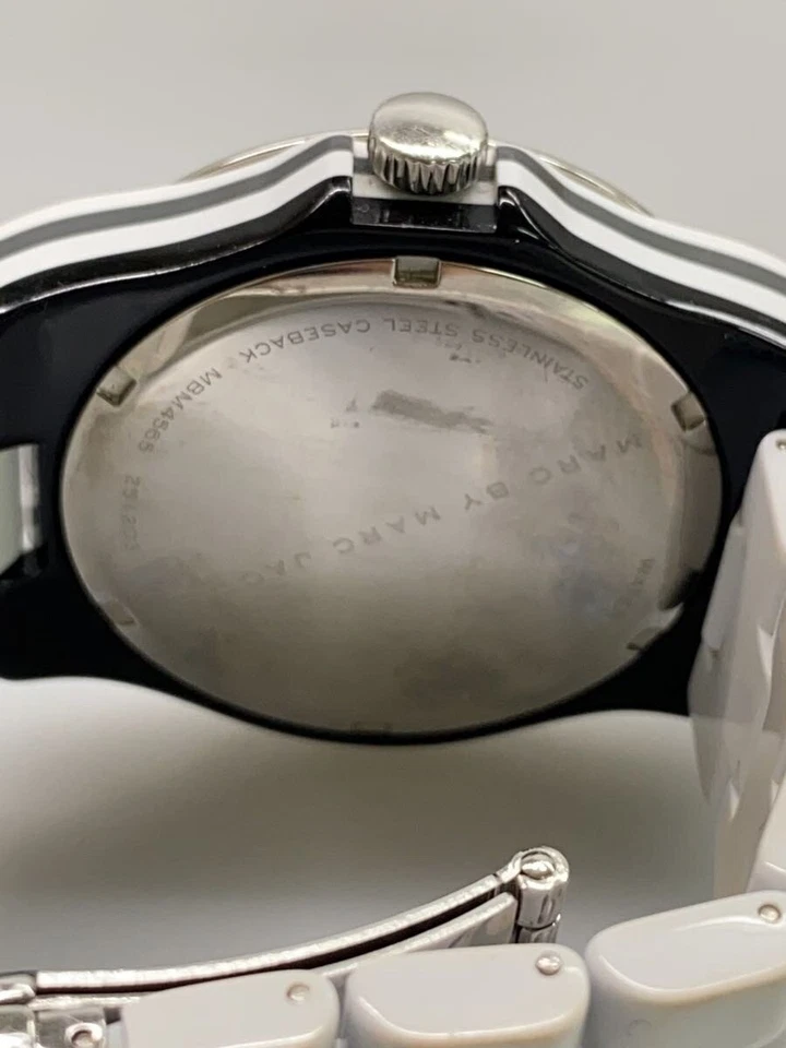 Reloj MARC BY MARC JACOBS MBM4565 Cuarzo Analógico Blanco Acero Inoxidable Excelente Foto 3 de 4
