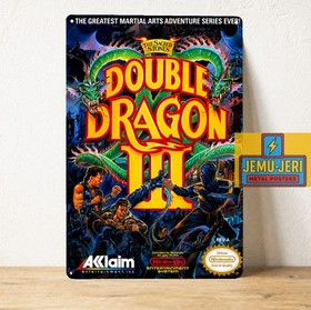 Double Dragon 3 Vintage Nintendo Nes Video Game Metal Poster Sign Size:20x30cm