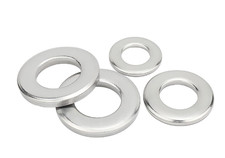 RONDELLE PIANE IN ACCIAIO INOX PER VITI DA M1,6 A VITI M36 UNI 6592 DIN 125A