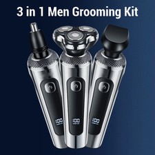 3 In 1 Men Grooming Kit IPX7 Water Proof Beard Hair Trimmer Kit For Men