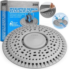 Shower Drain Hair Catcher, Premium Silicone Drain Protector  Shower Drain Co...