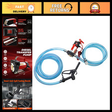 12V High-Flow Fuel Transfer Pump Kit  45L/min Manual Nozzle  Hose  Diesel, Bi
