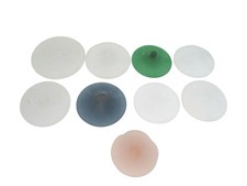 Tumbled Glass Large Round Blue Pink Sea Green 48471