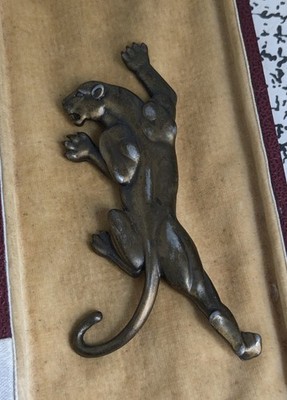 Vintage Retro JJ Jonette Bronze Zinn Panther Brosche Anstecknadel 1986