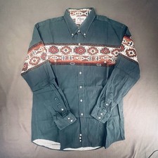 VTG Roper Sport Western Shirt Mens XL Cowboy Button Up 90s USA Aztec