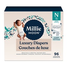 Millie Moon 90480843 Luxury Disposable Diapers, Newborn Size, 96 Count, Ultra