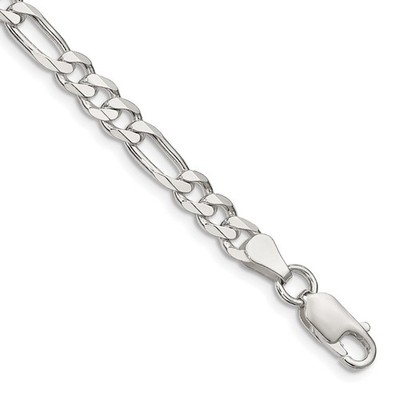 925 Sterlingsilber 5,5 mm Figarokette Halskette 7 Zoll Herren Damen