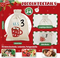 Adventskalender Zum BefüLlen DIY Weihnachtskalender 2026 24 SäCkchen Geschenk