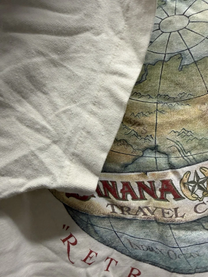 Camiseta Globo Safari Viaje Banana Republic Años 80 De Colección Puntada Única XL Foto 3 de 4