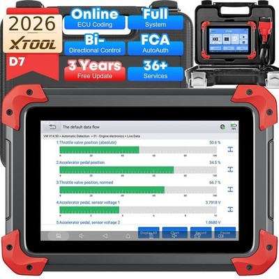 XTOOL D7 V2.0 OBD2 Diagnosegerät Bidirektionales Diagnosetool ECU Codierung FCA