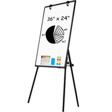 Magnetic Whiteboard Easel, 36"x24" Height Adjustable Dry Erase Board with Sta...