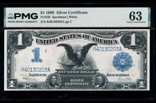 AC Fr 236 1899 $1 Silver Certificate PMG 63 comment UNCIRCULATED