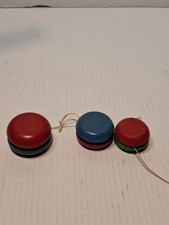 Vintage 1960s Fill Back Yo-yo , Duncan, Lot Of 3, Multicolored, Small