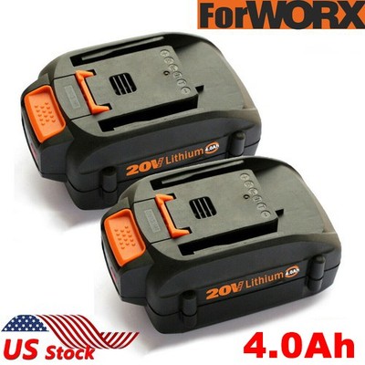 2pack For WORX 20V MAX Extend Lithium Battery 20 Volt WA3520 WA3525 WA3575 WG155