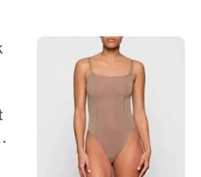 Skims Sheer Sculpt Low Back Thong Body Suit Sienna 2x