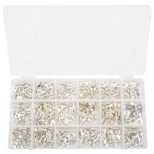 420Pcs Wire Lugs Ring Terminals Set Cold Crimping Electrical Cable Connecto SG