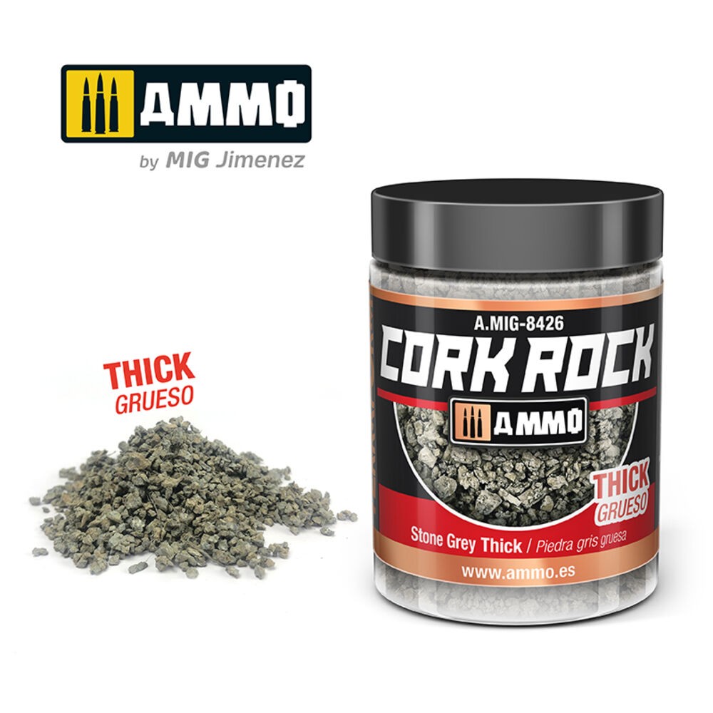 Ammo MIG A.MIG-8426 - Create Cork Stone Grey Thick (Jar 100ml) - New