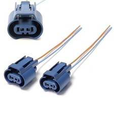 OEM 9005 HB3 H10 9145 Female Adapters Wiring Harness Sockets w/ 4-Inch Wire Pigt